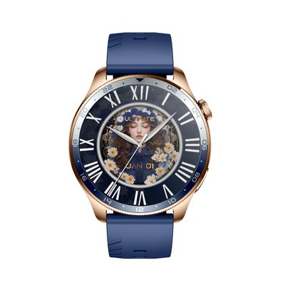 KW290B Titanium Bluetooth Calling 1.43 ′′ AMOLED Display Smartwatch 100 Sportmodes Gezondheid Stress Monitoring voor actieve levensstijlen
